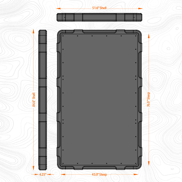 BadAss Tents RECON™ Rooftop Tent (Universal Fit) PRE-ASSEMBLED