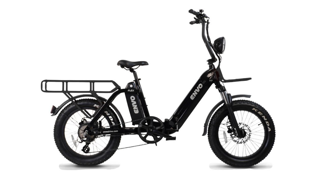 ENVO Flex Overland Off-Road Folding Cargo Electric Bike Top Speed 20mph 500W