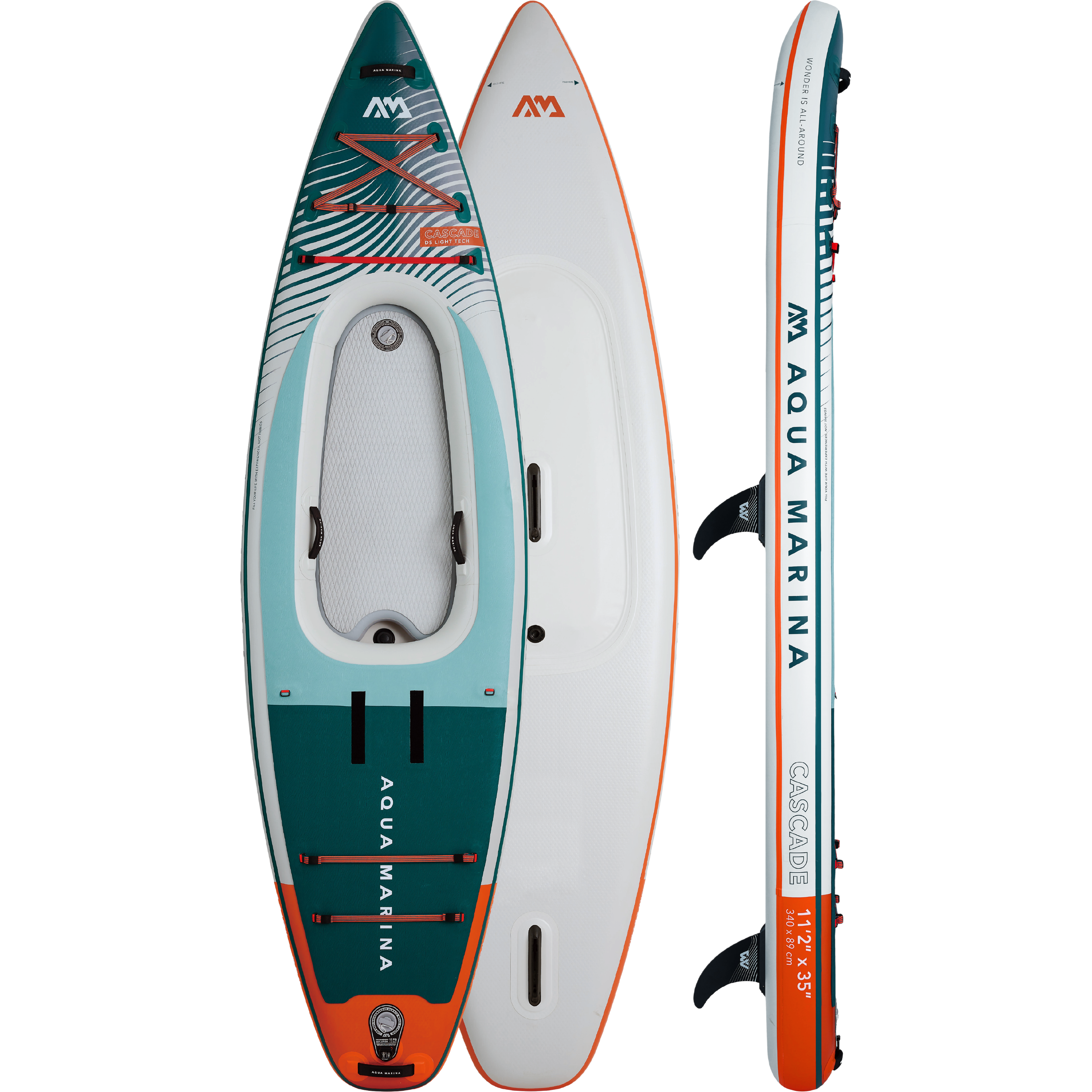 Aqua Marina BT-24CAP Cascade 11'2" Inflatable Stand Up Paddle-Kayak Hybrid Board