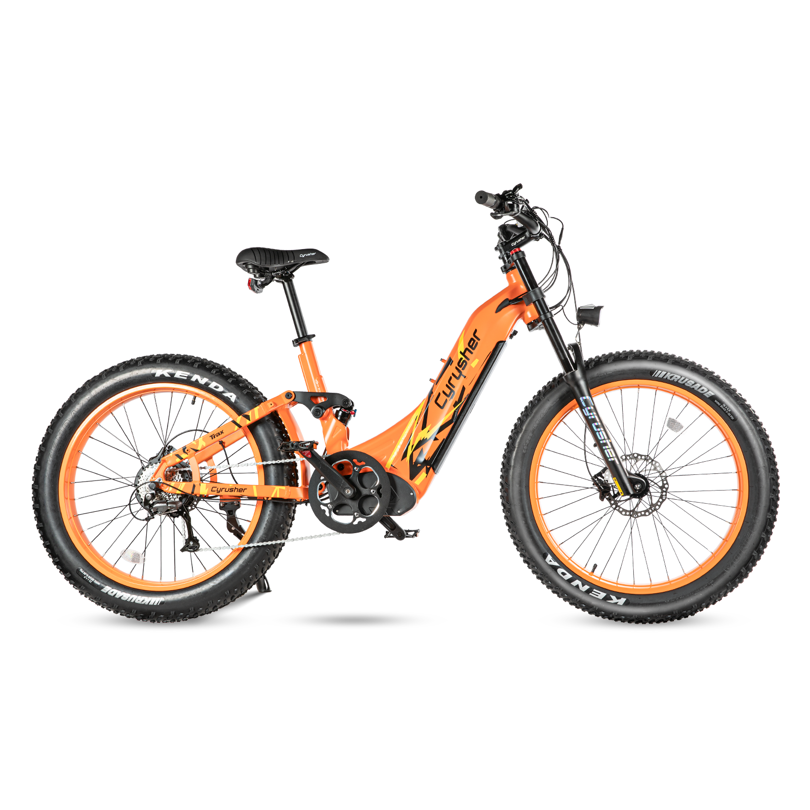 Cyrusher Trax 24" Step-Through All-Terrain Ebike with Air Shock – 28 MPH Top Speed