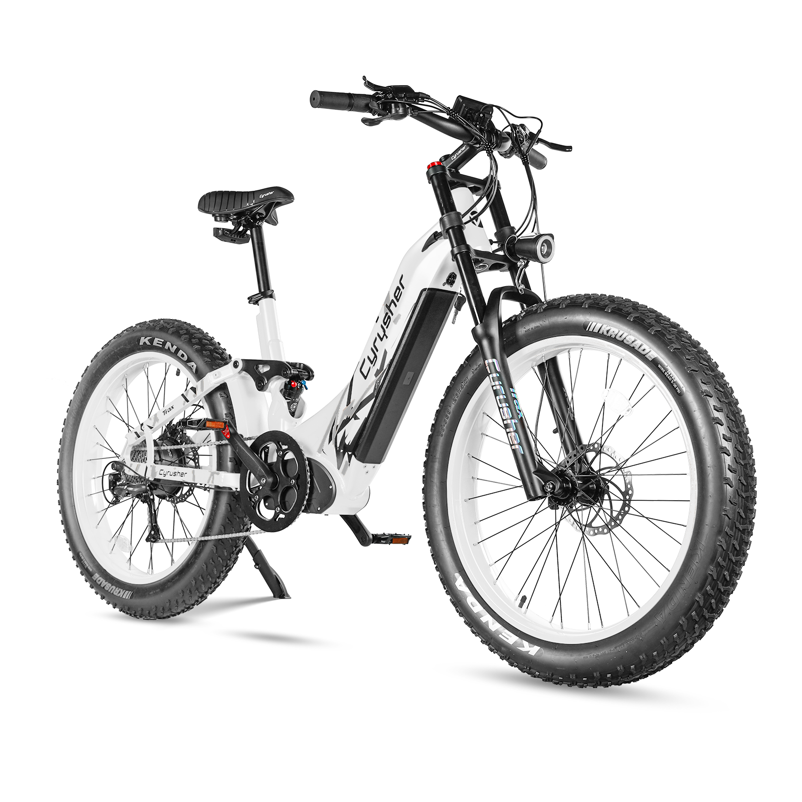 Cyrusher Trax 24" Step-Through All-Terrain Ebike with Air Shock – 28 MPH Top Speed