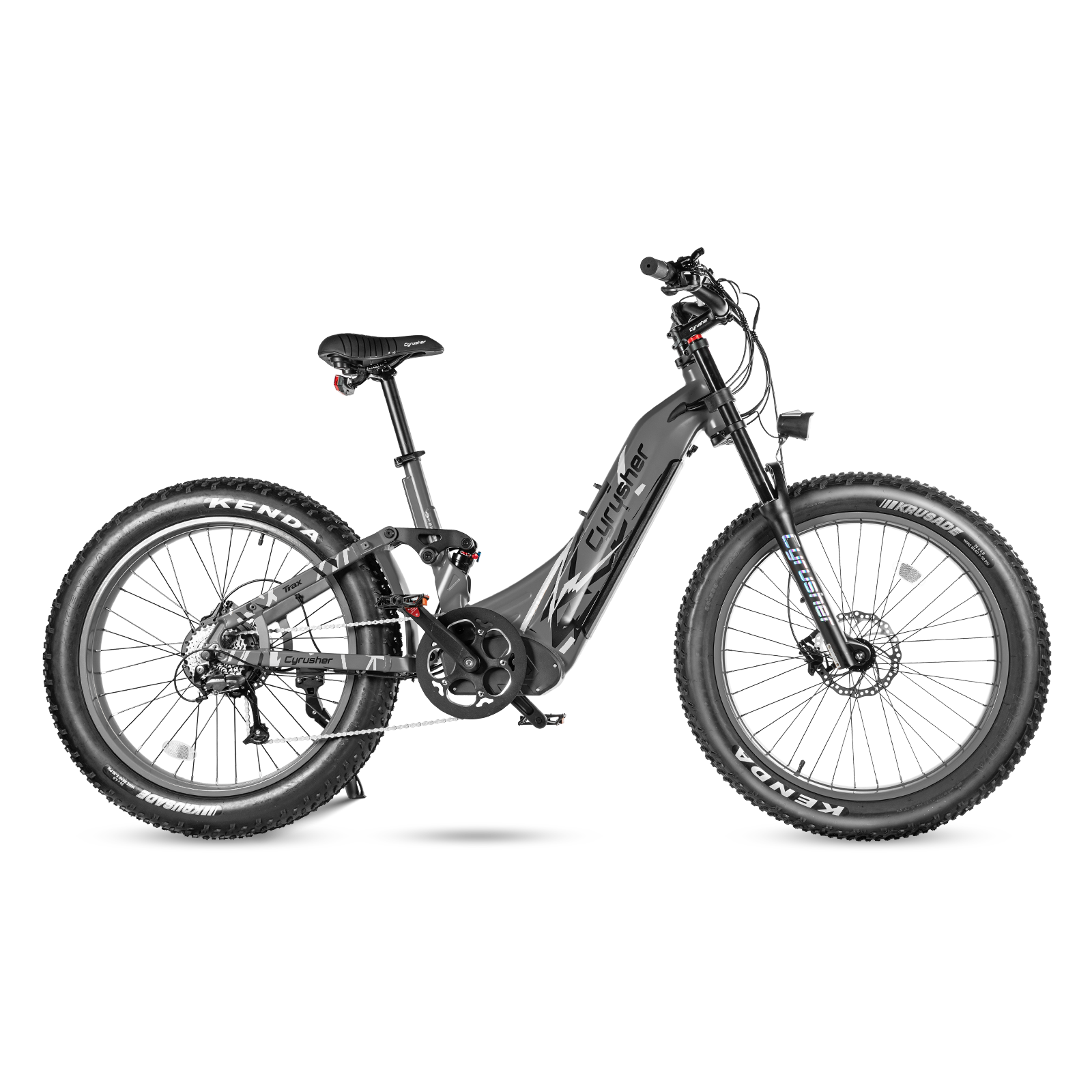 Cyrusher Trax 24" Step-Through All-Terrain Ebike with Air Shock – 28 MPH Top Speed