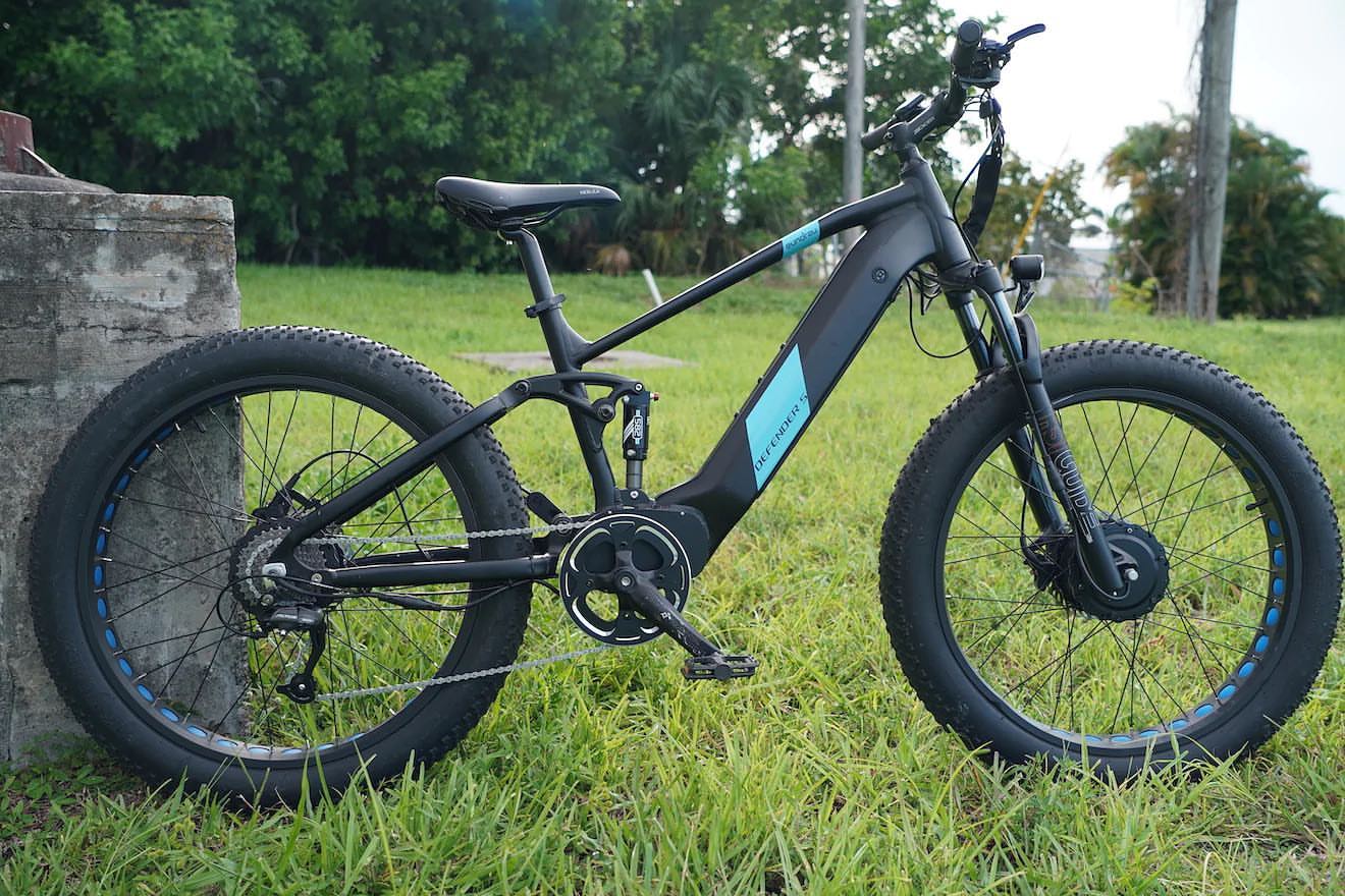 Eunorau DEFENDER-S AWD Dual Suspension Fat Tire Electric Mountain Bike Top Speed 20mph