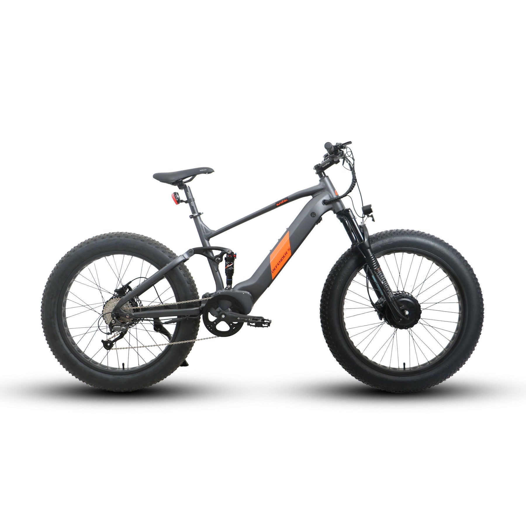 Eunorau DEFENDER-S AWD Dual Suspension Fat Tire Electric Mountain Bike Top Speed 20mph