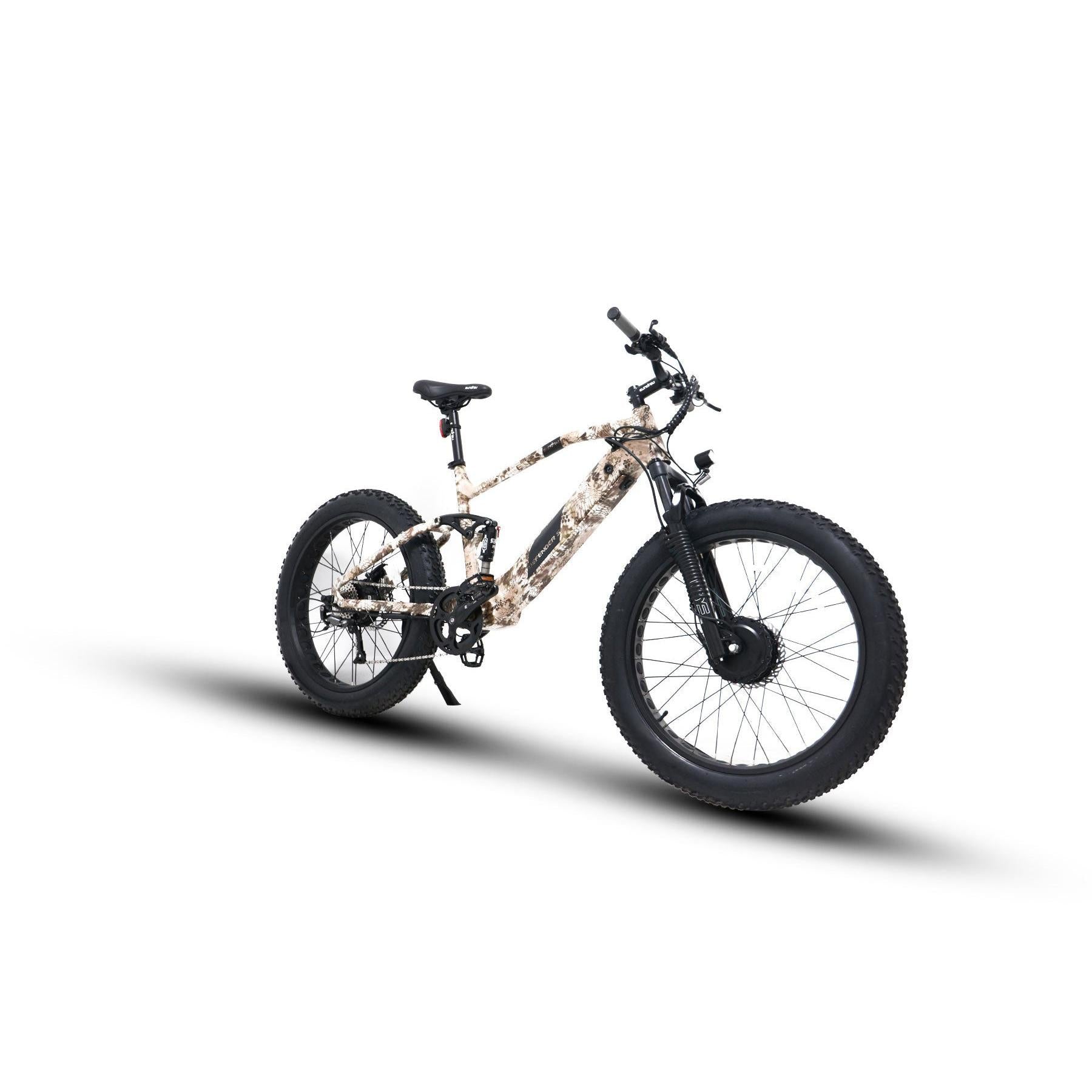Eunorau DEFENDER-S AWD Dual Suspension Fat Tire Electric Mountain Bike Top Speed 20mph