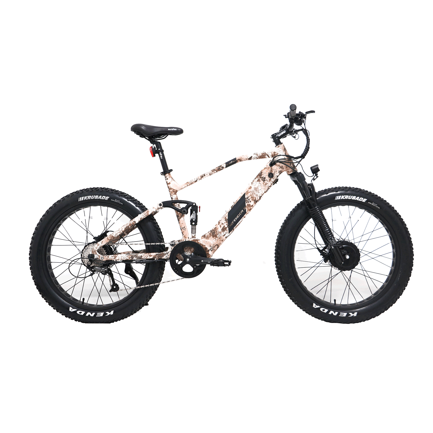 Eunorau DEFENDER-S AWD Dual Suspension Fat Tire Electric Mountain Bike Top Speed 20mph