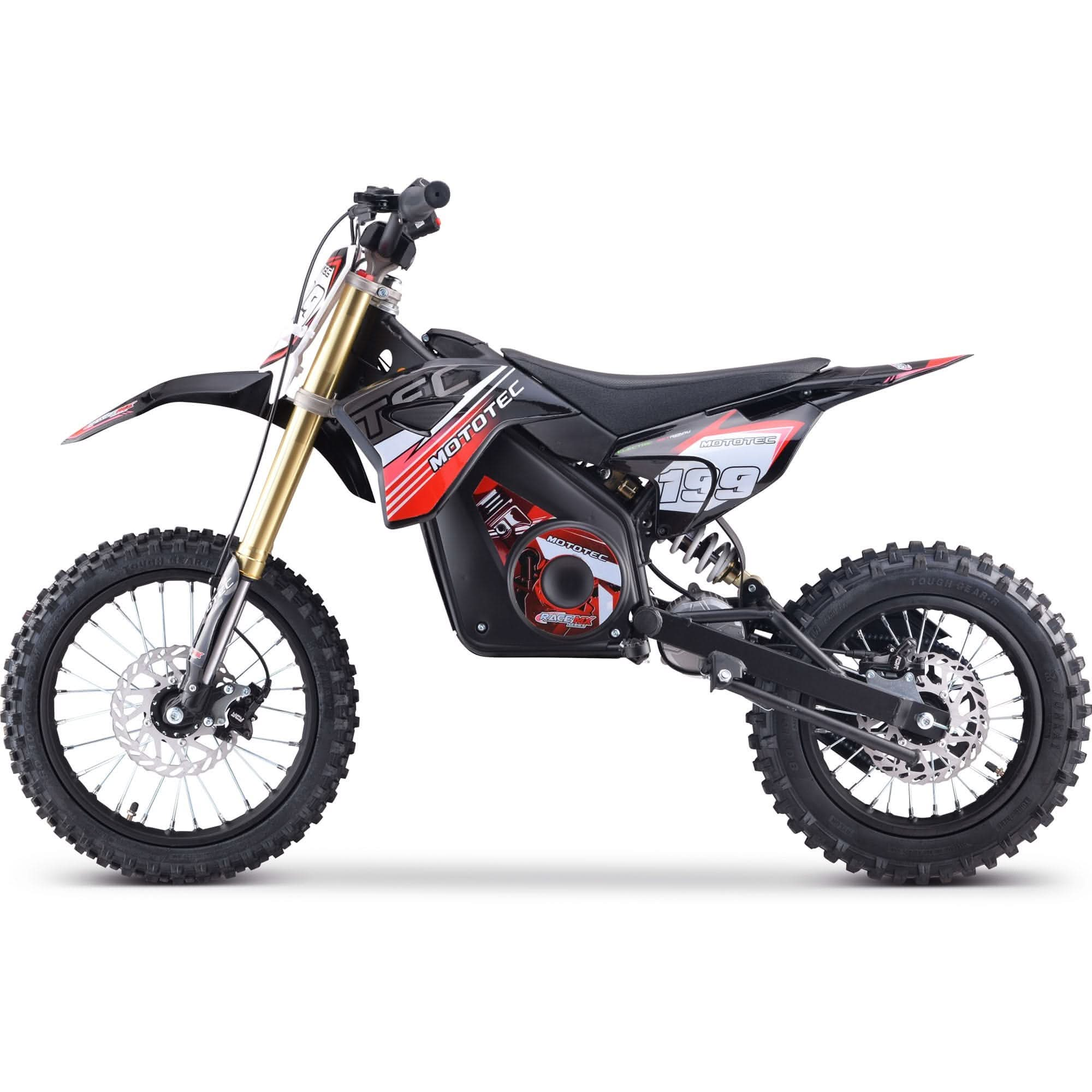 MotoTec 48v Pro Electric Dirt Bike 1600w Lithium Top Speed 25mph