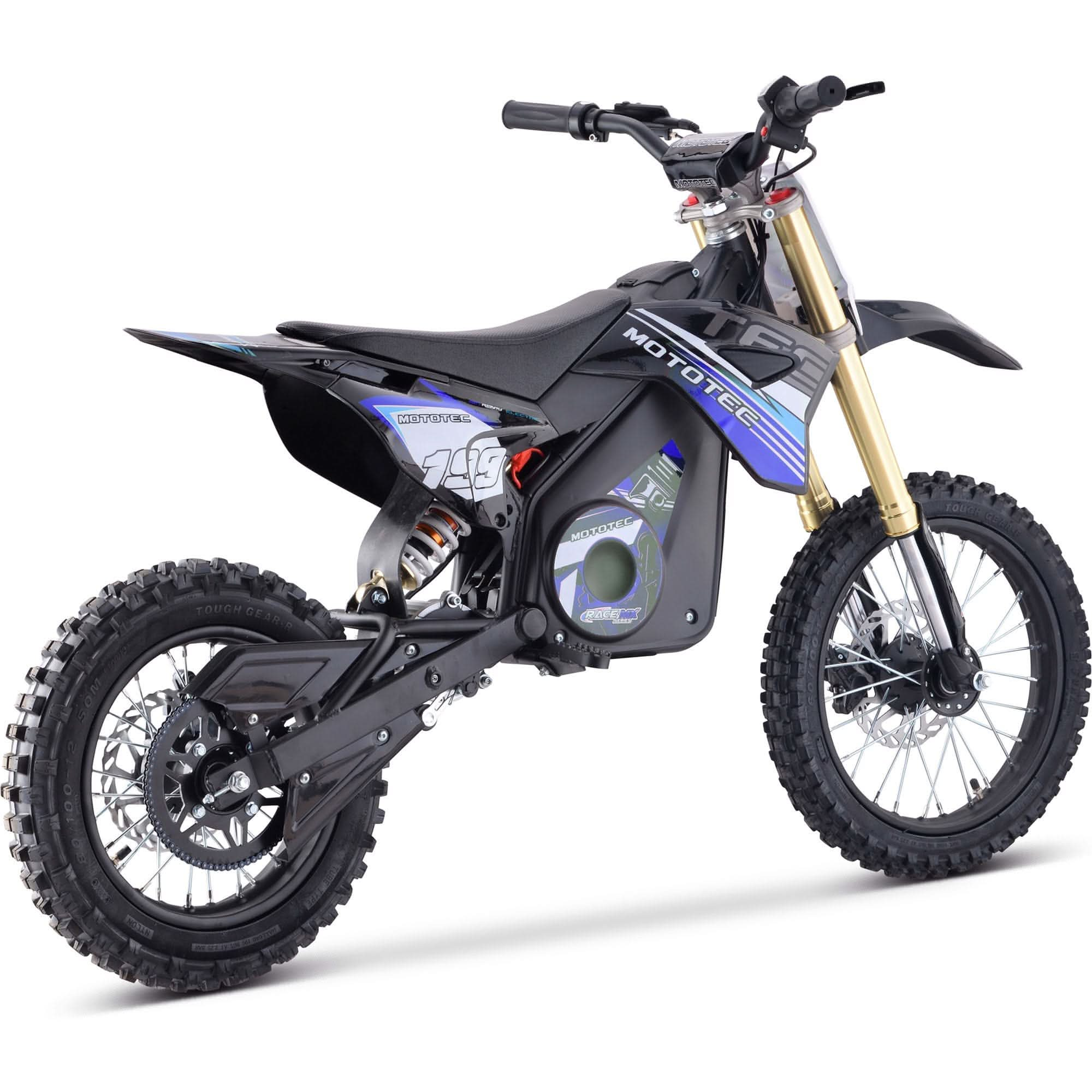 MotoTec 48v Pro Electric Dirt Bike 1600w Lithium Top Speed 25mph