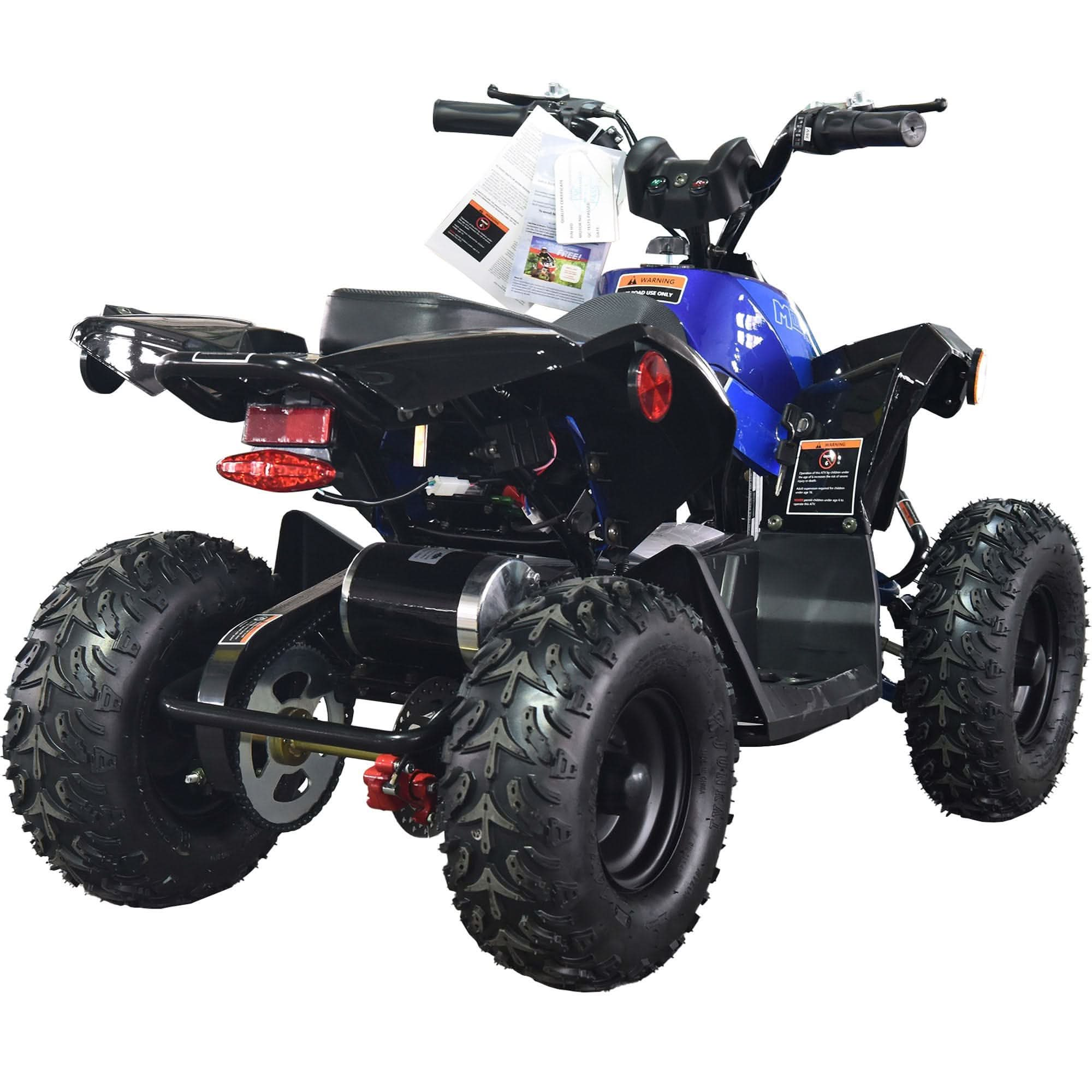 MotoTec E-Bully 36V 1000W Electric Powered Kids ATV - Top Speed 15mph