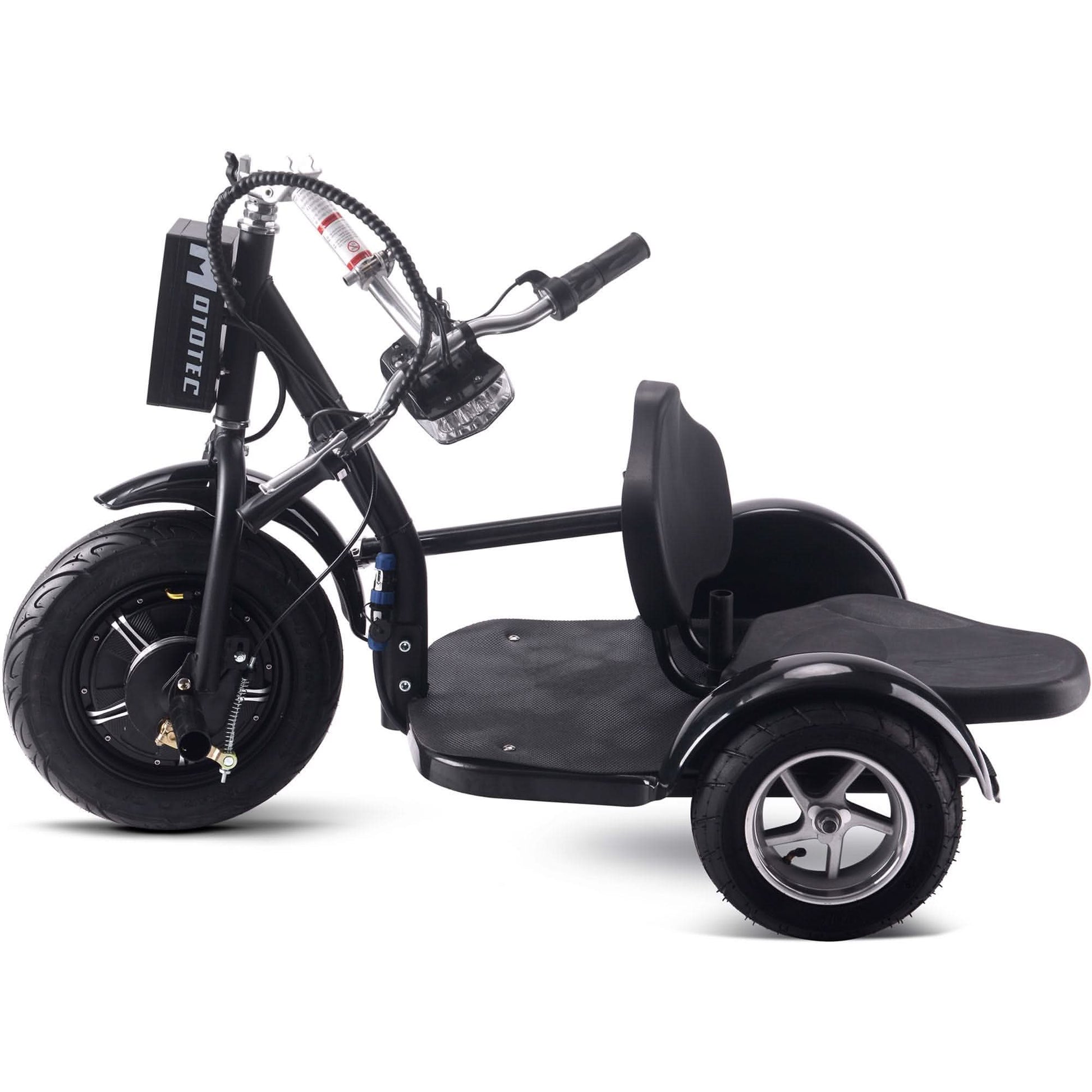 MotoTec Electric Trike 48v 1000w Lithium Top Speed 28mph