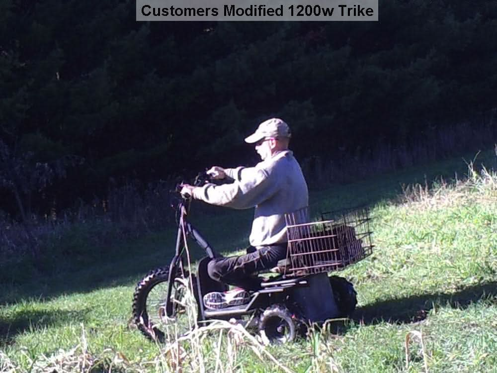 MotoTec Electric Trike 48v 1200w Top Speed 15mph