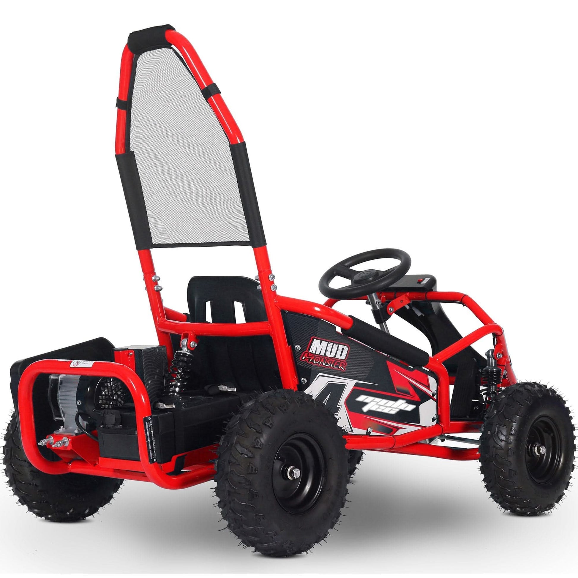 MotoTec Mud Monster 48v 1000w Electric Kids Off Road Go Kart Full Suspension Top Speed 20mph