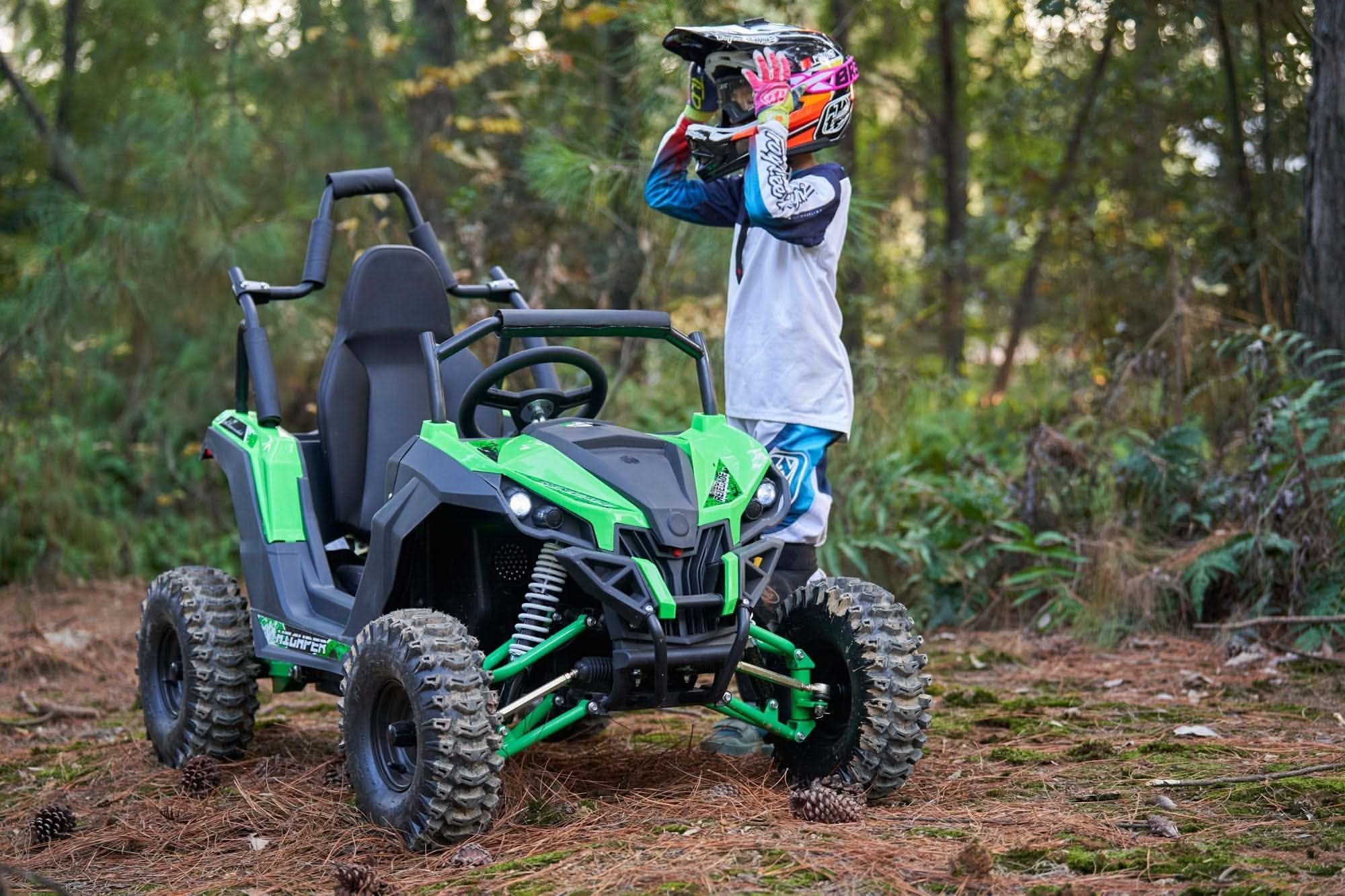 MotoTec Raider Kids UTV 48v 1200w Full Suspension Top Speed 23mph