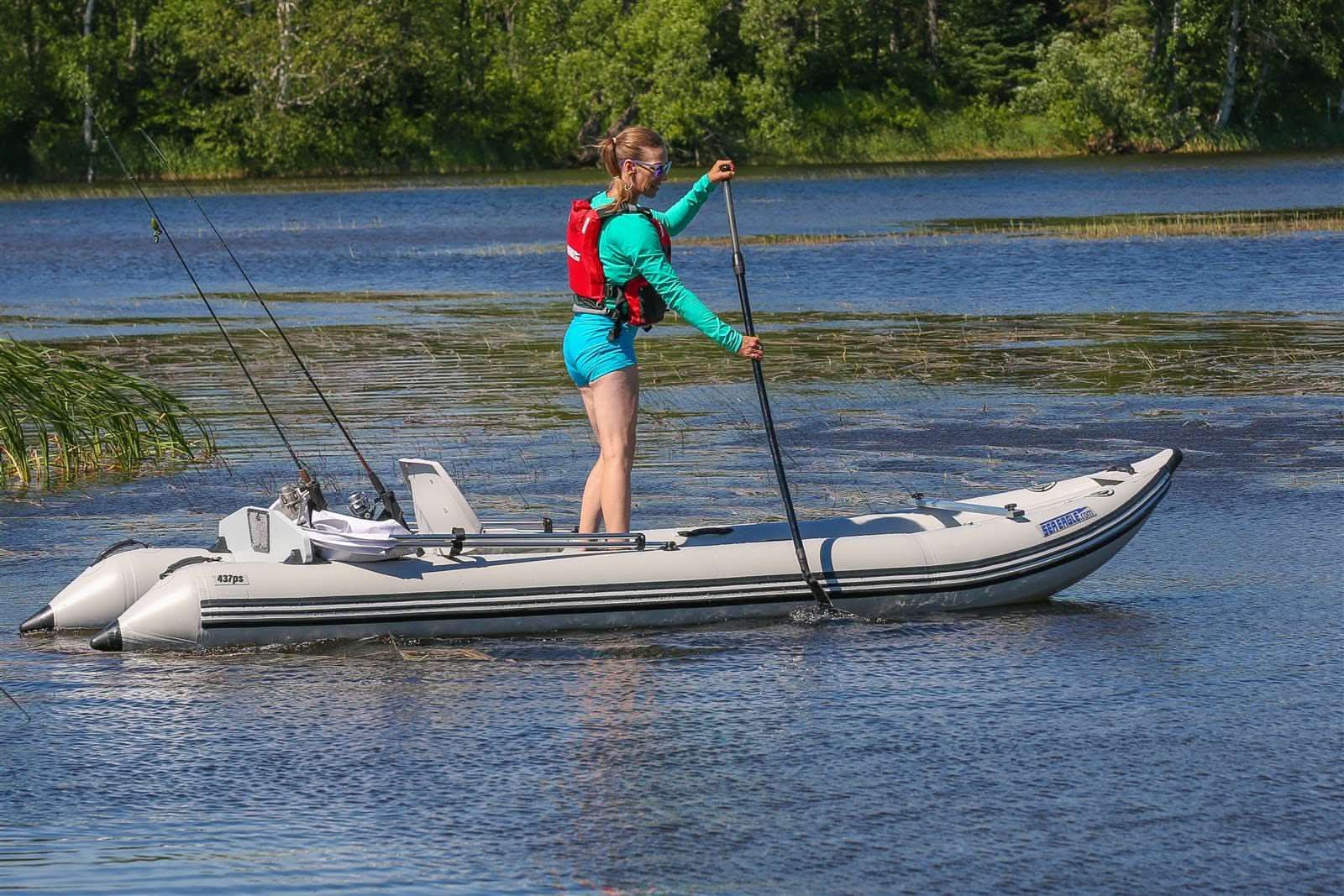Sea Eagle 437ps Paddleski 2 Person Inflatable Catamaran Boat