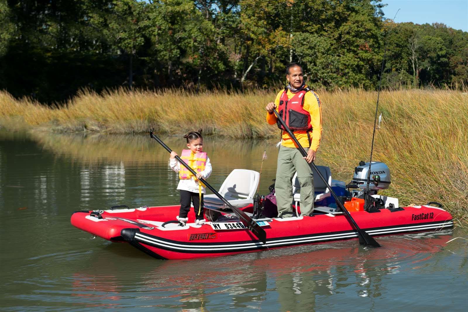 Sea Eagle FastCat12 Inflatable Catamaran Boat 2 Person
