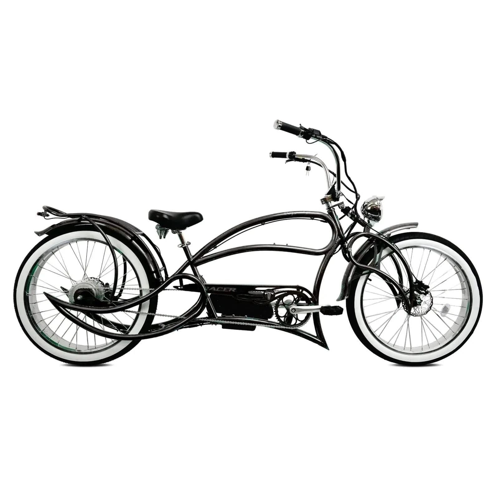 Tracer Beyond Pro 26'' Classic Stretch Chopper EBike Top Speed 25mph