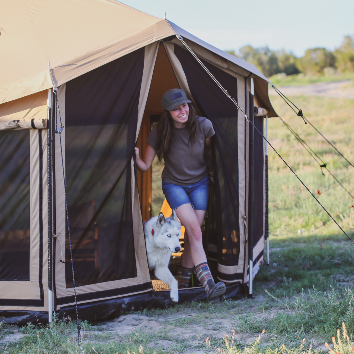 White Duck Outdoors 14' Altimus Bell Tent Four Season Canvas Glamping Tent