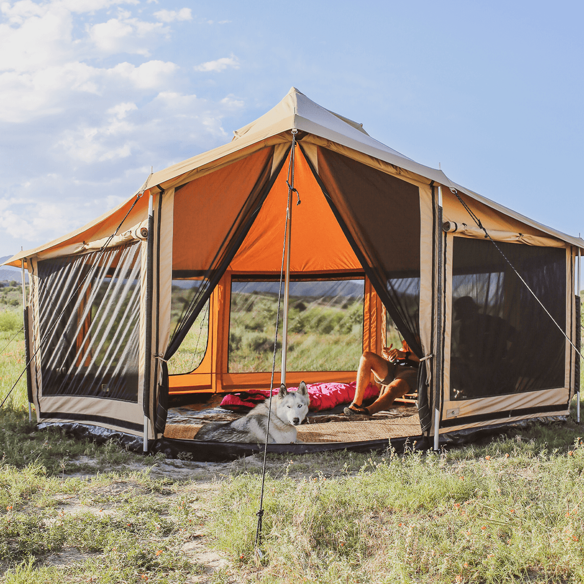 White Duck Outdoors 14' Altimus Bell Tent Four Season Canvas Glamping Tent