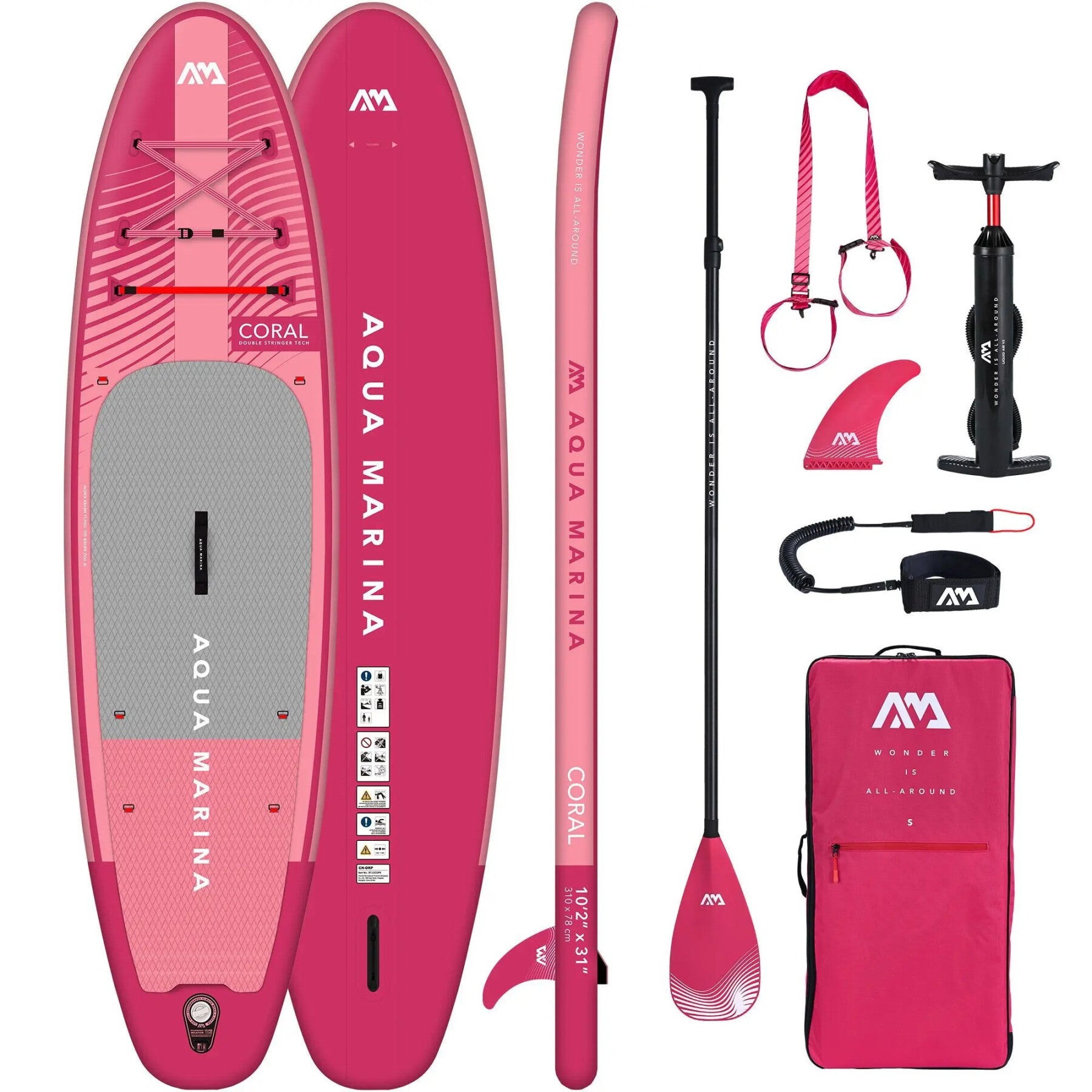 Aqua Marina CORAL 10'2" Inflatable Paddle Board All-Around Advanced SUP