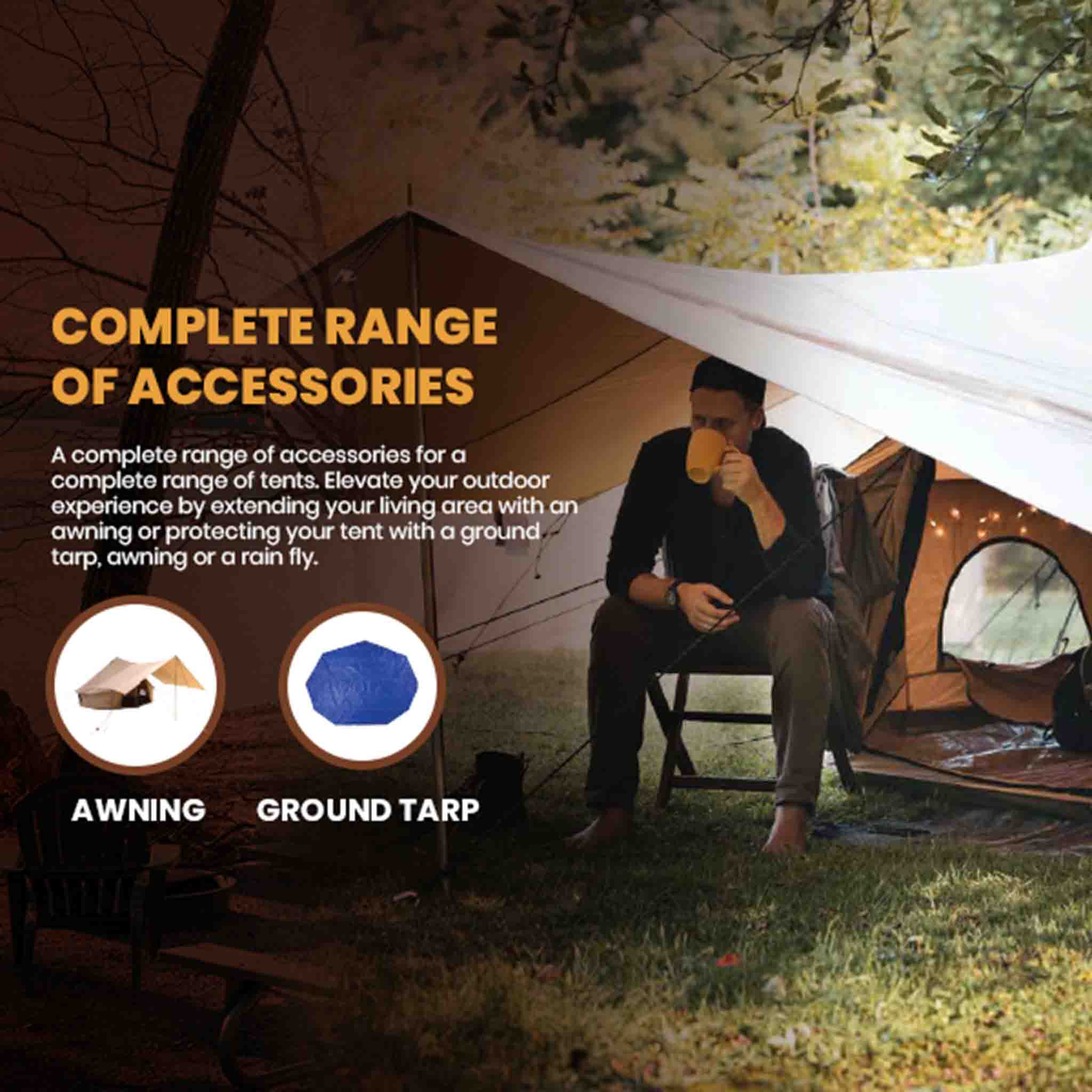 White Duck Outdoors 13' Avalon Bell Tent Family Camping Luxury Yurt