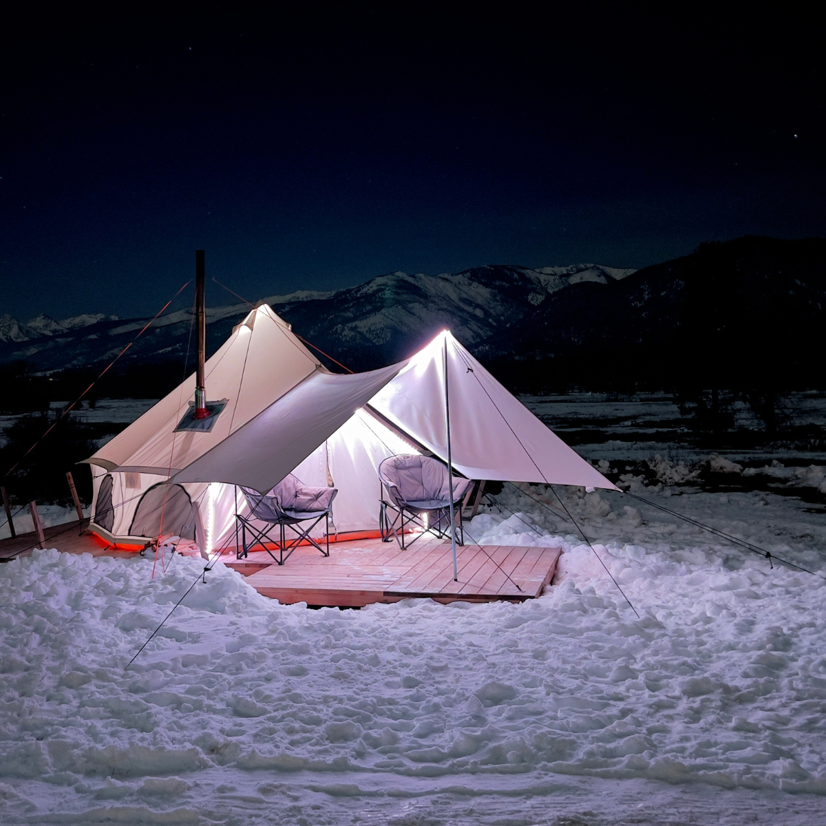White Duck Outdoors 13' Avalon Bell Tent Family Camping Luxury Yurt