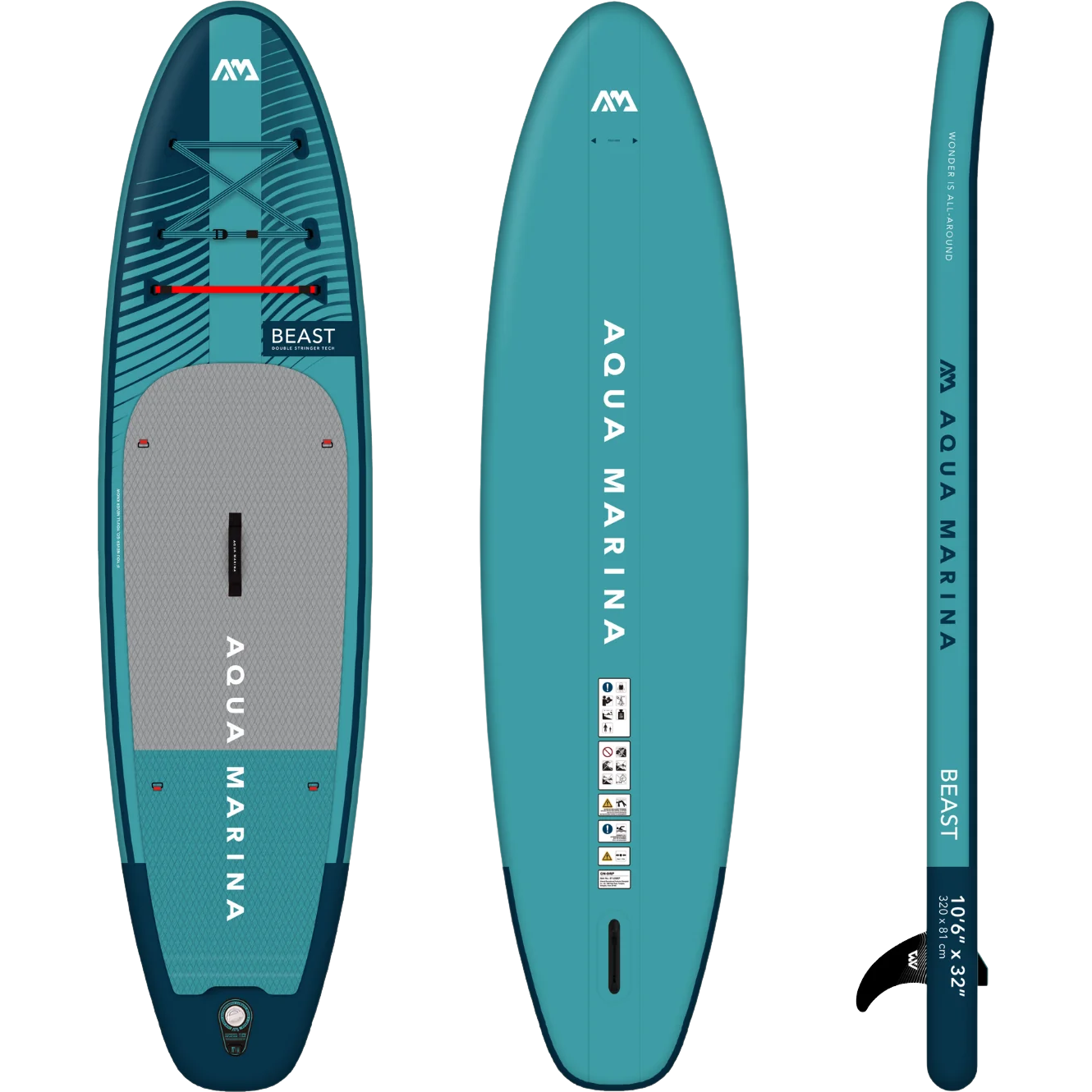 Aqua Marina BT-23BEP Beast 10'6" Inflatable Stand Up Paddle Board All-Around Advanced Series