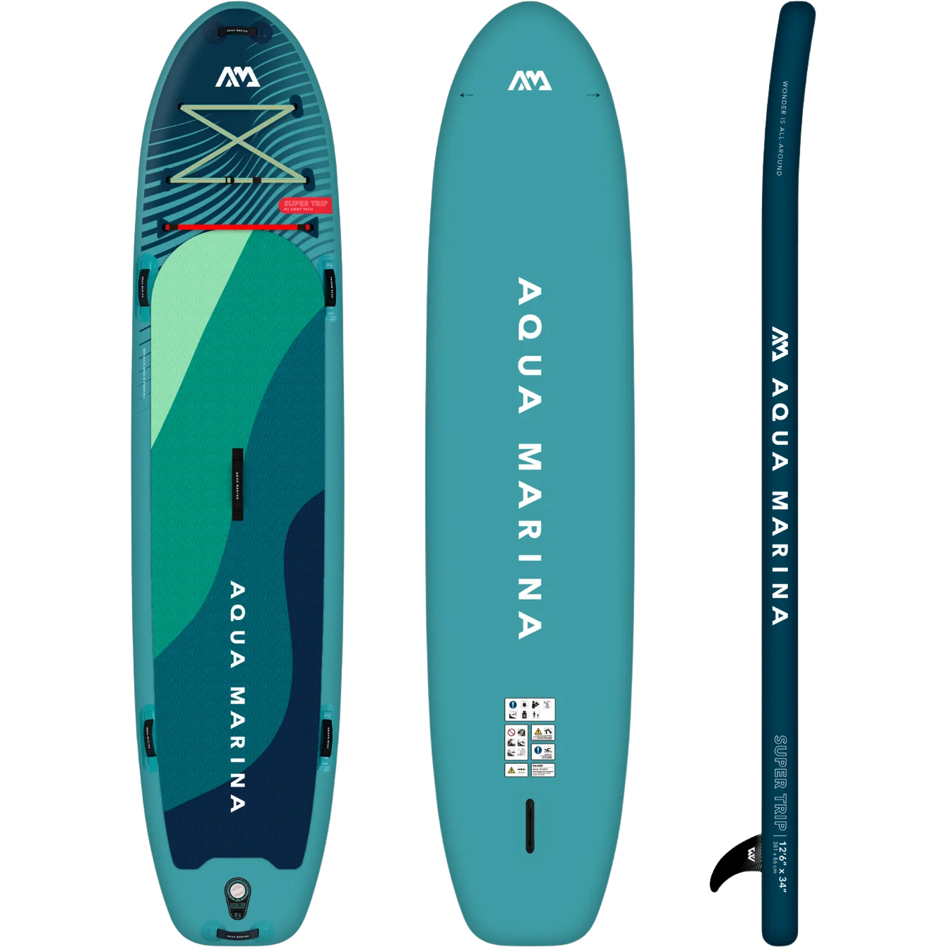 Aqua Marina BT-24ST01 Super Trip 12'6" Inflatable Stand Up Paddle Board Family Series